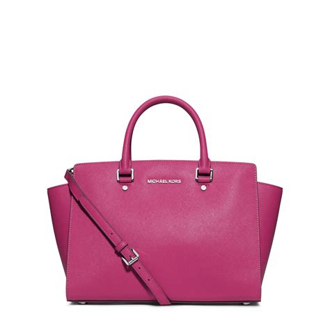 michael kors selma large pale pink|MICHAEL Michael Kors Selma Leather Large Satchel in Deep .